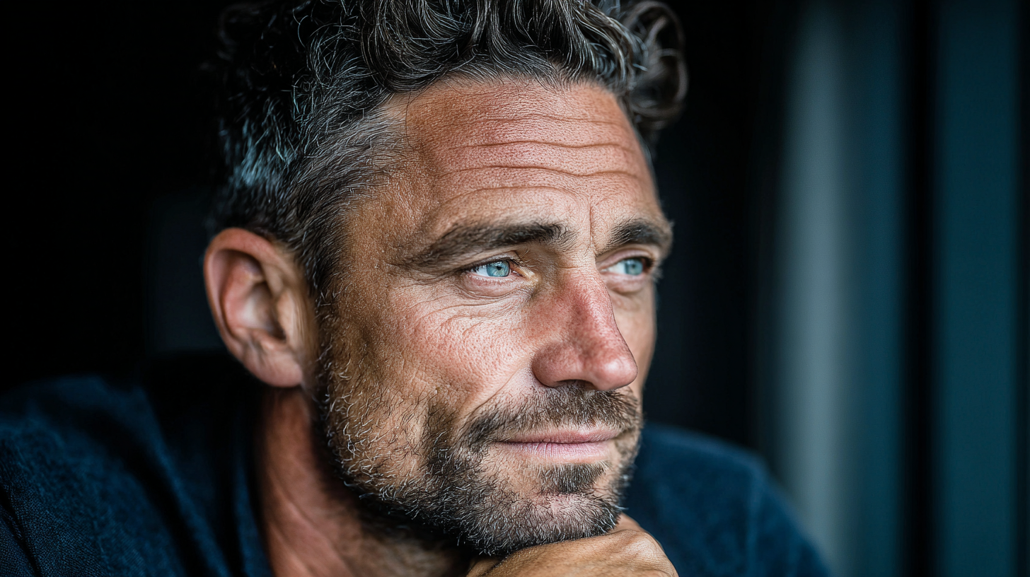 Чоловік виконує ранкові вправи